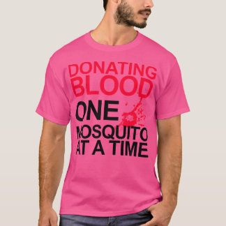 Camiseta Engraçado Acampamento Doando Mosquito Sanguíneo Um