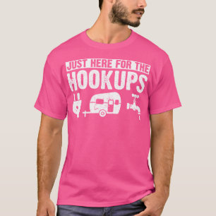 Camiseta Engraçado Acampamento Rv Caravan Motorhome Aqui Pa