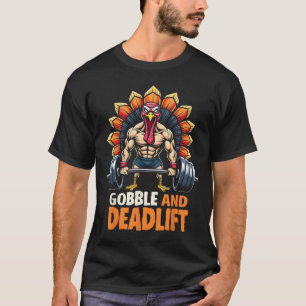 Camiseta Engraçado Ação De Graças À Turquia Gobble E Gim De