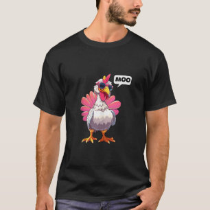 Camiseta Engraçado Ação de Graças à Turquia Moo Eu sou uma 