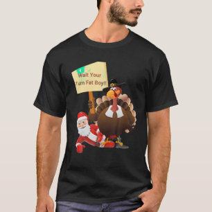 Camiseta Engraçado Ação De Graças Esperar Sua Vez De Gato E