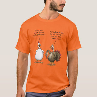 Camiseta Engraçado Ação de Graças Grande Frango Será Divert