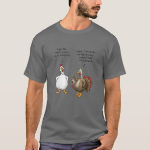 Camiseta Engraçado Ação de Graças Grande Frango Será Divert