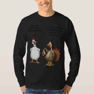 Camiseta Engraçado Ação de Graças Grande Galinha Será Diver