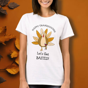 Camiseta Engraçado Ação de Graças Humor Turquia com Vin