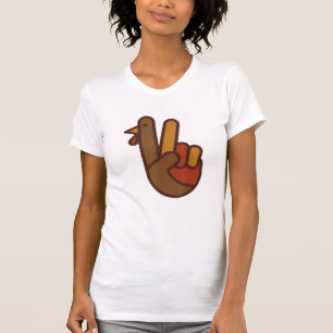 Camiseta Engraçado Ação de Graças Turquia, Sinal de Paz