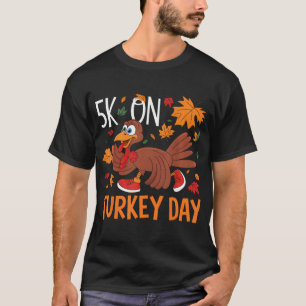 Camiseta Engraçado Ação de Graças Turquia Trot 5K Diversão 