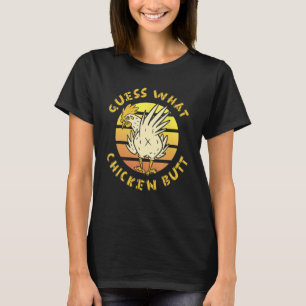 Camiseta Engraçado Adivinha Que Bumbum De Frango! Pintinho