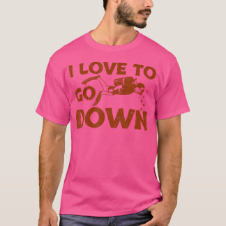 Camiseta Engraçado, Adoro Descer, Mergulhar Pássaros