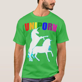 Camiseta Engraçado Adulto Gay Sujo Unicórnio Inapropriado