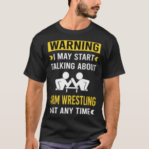 Camiseta Engraçado Advertência à Luta
