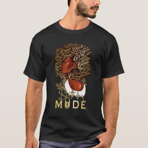 Camiseta Engraçado Afro Queen Birthday Modo Ativado Para Mu