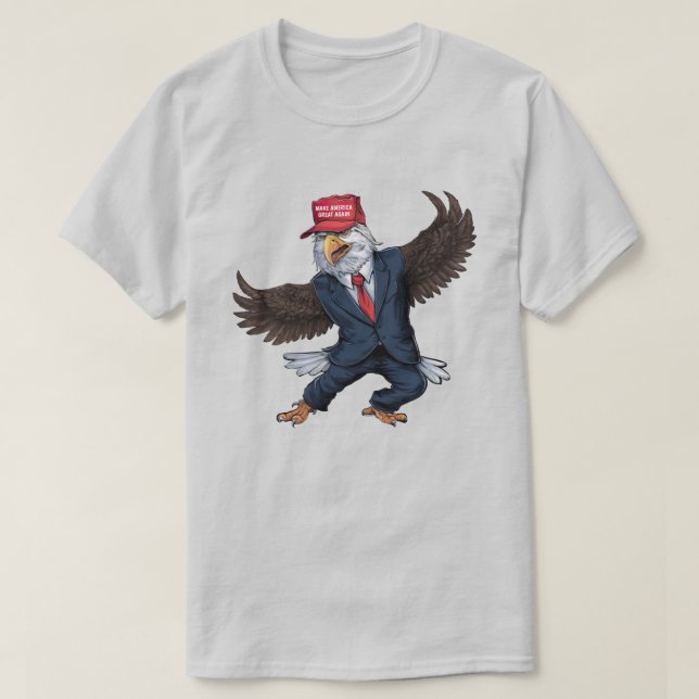 Camiseta Engraçado águia americana (Frente do Design)