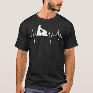 Camiseta Engraçado Aikido Japonês Fighter Heartbeat Puls Pu