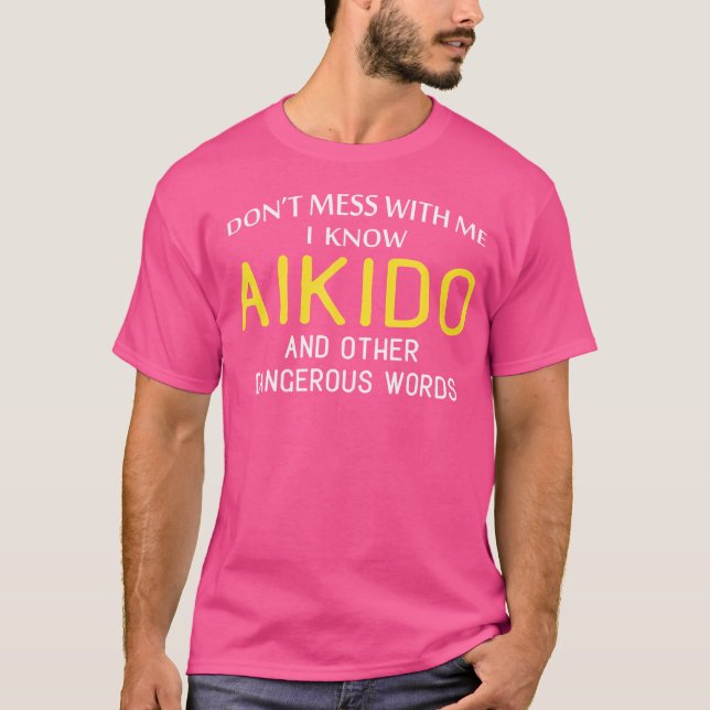 Camiseta Engraçado Aikido Para Amantes De Artes Marciais (Frente)