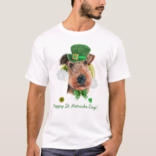 Camiseta Engraçado Airedale Terrier, Rua Dourada.