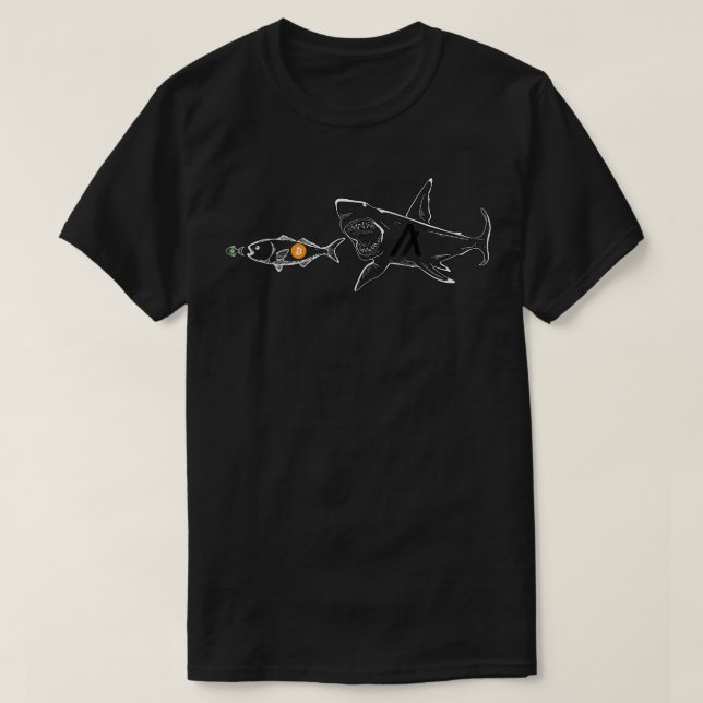 Camiseta Engraçado Algorand SharkA ALGO Crypto (Frente do Design)