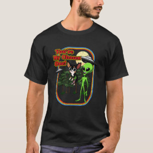 Camiseta Engraçado Alienígena Black Tri Chihuahua Você é Es
