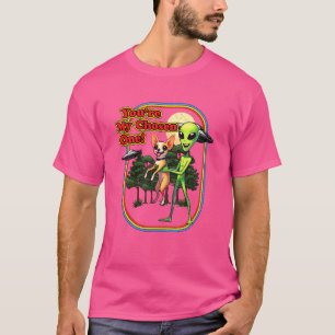 Camiseta Engraçado Alienígena Chihuahua Você é Escolhido Um