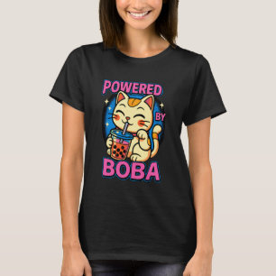 Camiseta Engraçado alimentado por Boba Gato Maneki Neko Sor