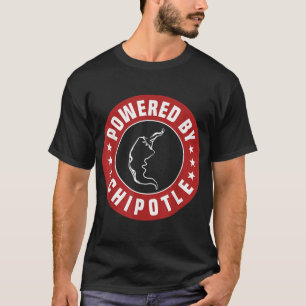 Camiseta Engraçado Alimentado Por Chipotle Design Chili Pep