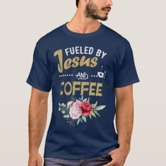 Camiseta Engraçado Alimentado Por Obrigados Do Cafeine Jesu