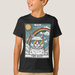 Camiseta Engraçado Ally Cat Sunvidles Lgbtq Gay Lésbica Biu