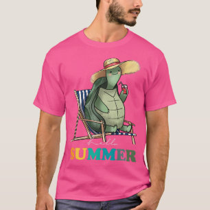Camiseta Engraçado Alô, Férias no Verão da Tartaruga