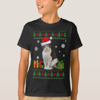 Engraçado Ama Gato Bonito Gato Papai Noel Feliz Na