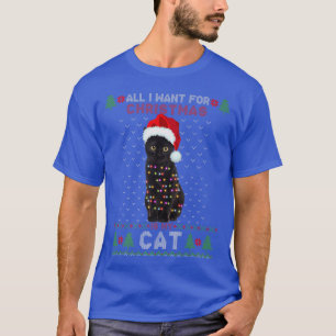 Camiseta Engraçado Ama Gato Bonito Gato Papai Noel Feliz Na