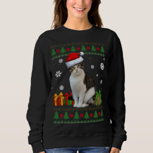 Camiseta Engraçado Ama Gato Bonito Gato Papai Noel Feliz Na