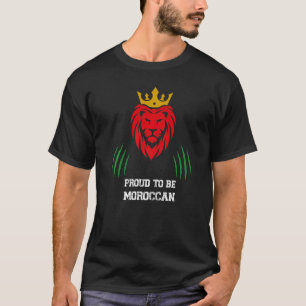 Camiseta Engraçado amante do futebol, fãs do Lion marroquin