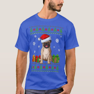 Camiseta Engraçado amante o doce Pug Santa Hat no Natal