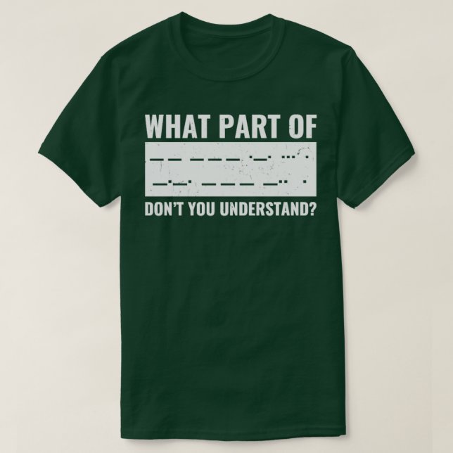Camiseta Engraçado Amateur Ham Radio Morse Code Shirt CB Ra (Frente do Design)