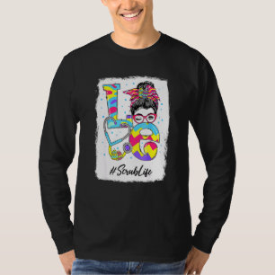 Camiseta Engraçado Amor Esfrega A Vida Mensageira Dia da Pá