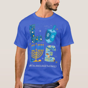 Camiseta Engraçado AMOR Linguagem Terapêutica Menorah Jewis