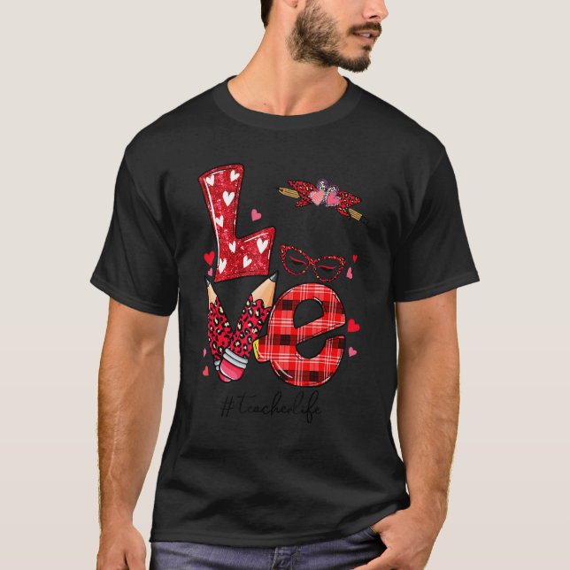 Camiseta Engraçado Amor Mensageiro Professor Dia de os namo (Frente)