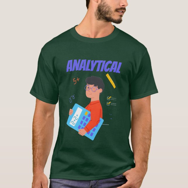 Camiseta Engraçado analítico (Frente)