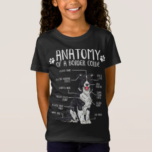 Camiseta Engraçado Anatomia Borda Collie Cachorro