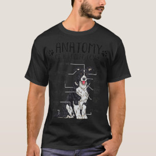 Camiseta Engraçado Anatomia Borda Collie Dog Gift