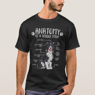 Camiseta Engraçado Anatomia Borda Collie Dog Lover
