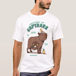 Camiseta Engraçado Anatomia Capybara