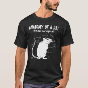 Camiseta Engraçado Anatomia Do Rato