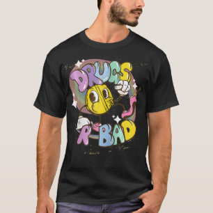Camiseta Engraçado Andar As Drogas São Más Zip