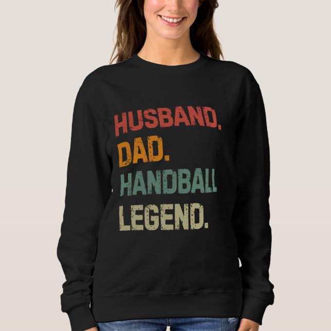 Camiseta Engraçado Anel de Pai de Andebol com Marido (Frente)