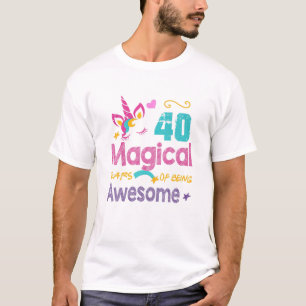 Camiseta Engraçado aniversário de 40 anos Incrível 40 Anos