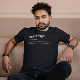 Camiseta Engraçado Aniversário Definição de Marido Casament