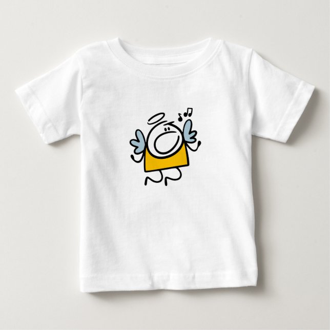 Camiseta Engraçado anjo cantor (Frente)