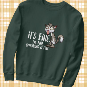 Camiseta Engraçado Ansiedade Estressada Gato