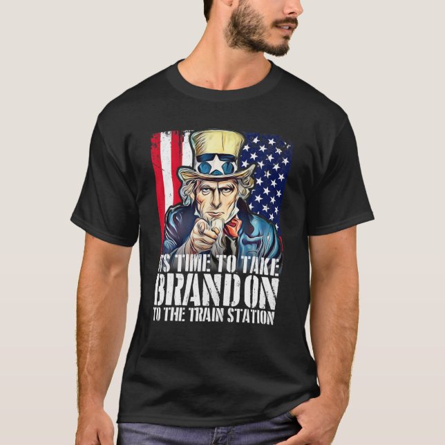 Camiseta Engraçado Anti Bïden É hora de levar para a Rua do (Frente)